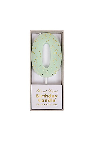 Meri Meri - Mint Number 0 Candle - 0 Numara Mint Mum