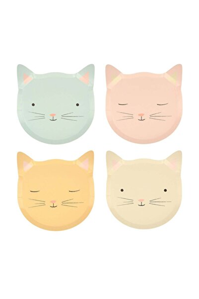 Meri Meri - Cat Plates - Kedi Tabaklar - 8'li