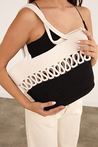 Fulla Moda Straw Look Jü Beach Arm Bag