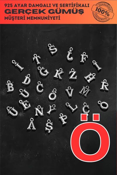 OSMANLI GÜMÜŞ 925 проба срібна літера - літера Ö Модель браслет, намисто та ч...
