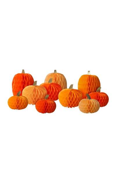 Meri Meri - Honeycomb Pumpkins - Petekli Bal Kabakları - 10'lu
