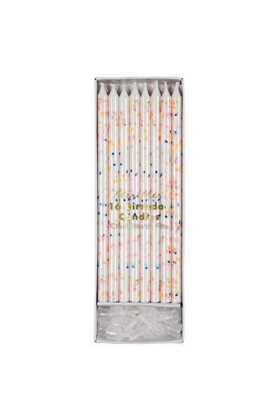 Meri Meri - Neon Confetti Candles - Neon Konfetili Mumlar