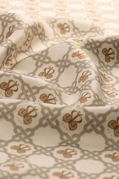 Bursa İpek Μεταξωτό μαντίλι Twill με λεπτομέρεια από πέτρινη αλυσίδα