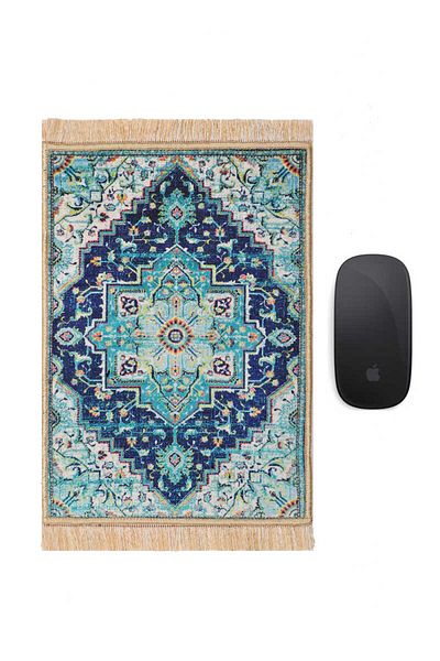 Bursa İpek Green Decorative Small Mousepad - Carpet Design
