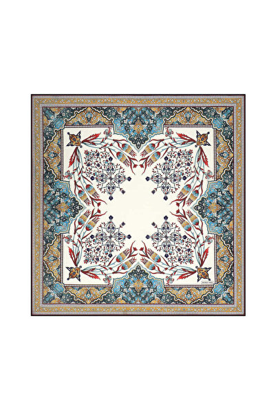 Bursa İpek وشاح ناعم منقوش باللون الخردل