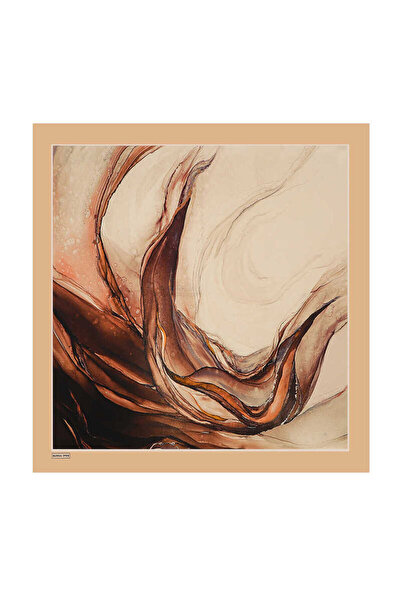 Bursa İpek Κρέμα με μοτίβο γρανίτη Sura μεταξωτό μαντίλι