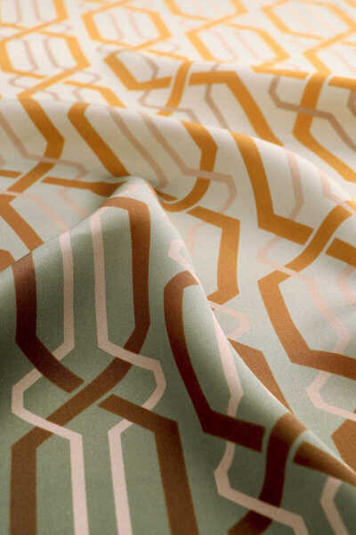 Bursa İpek Μεταξωτό μαντίλι Sura Green με πλεκτό σχέδιο