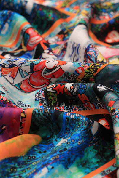 Bursa İpek Water Green Women Silky Handkerchief