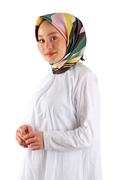 Bursa İpek Μεταξωτό μαντήλι Twill - Σχέδιο Σμαραγδένιο Κύμα