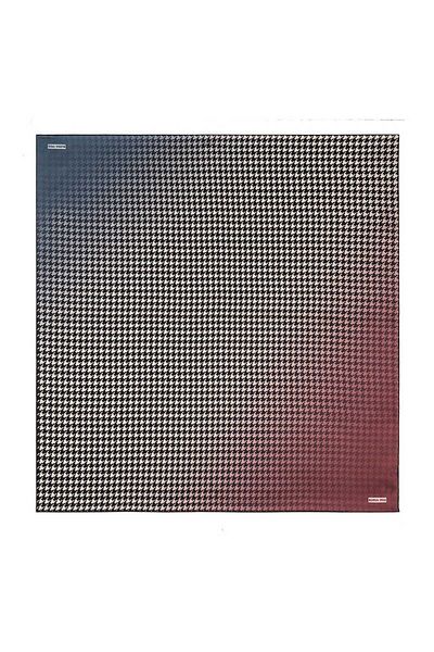 Bursa İpek Pink Houndstooth Pattern Sura Silk Scarf