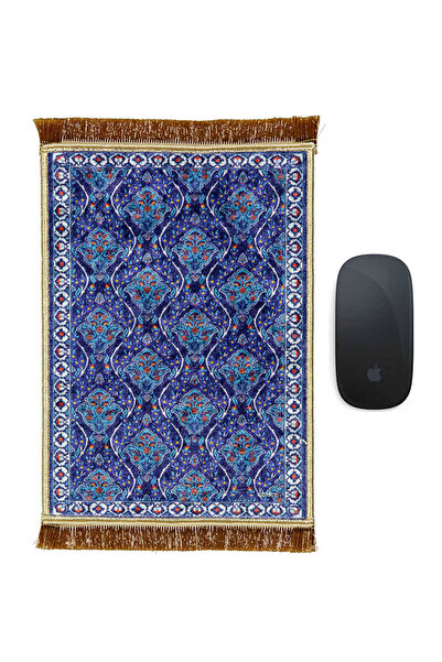 Bursa İpek Dark Blue Decorative Small Carpet Mousepad