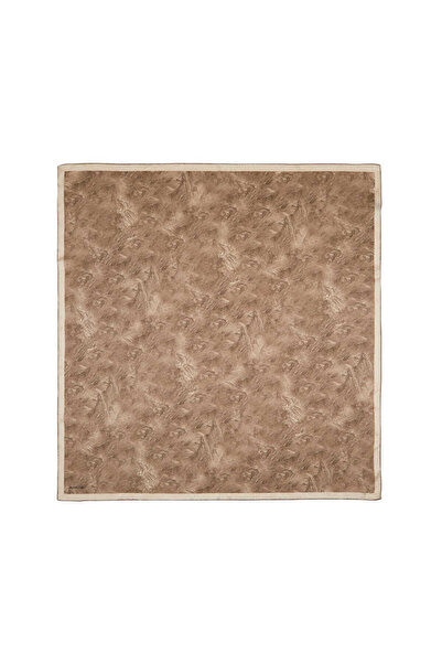 Bursa İpek Eșarfă de mătase cu perie de piatră întunecată