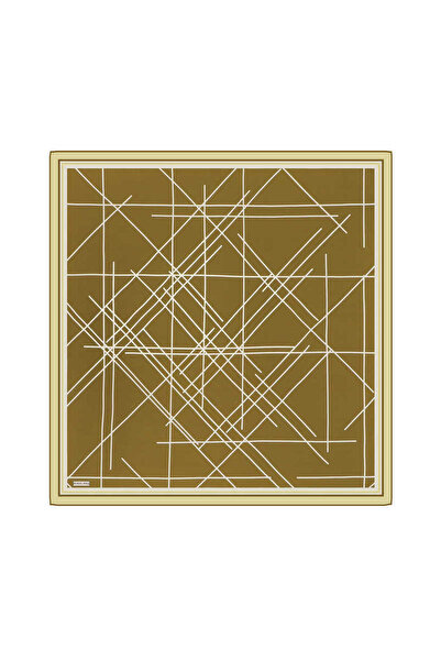 Bursa İpek Eșarfă din mătase din twill verde măsline - model eco