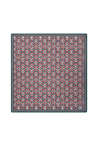 Bursa İpek Turquoise Çintemani Pattern Soft Scarf