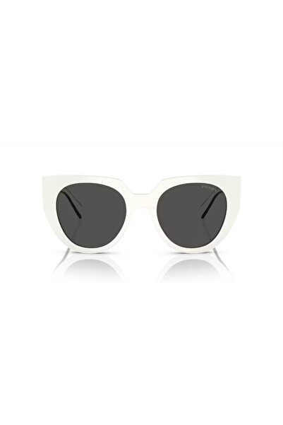 Prada Woman Cat Eye Sunglasses- Pr 14ws - Lense Size:52mm - Talc
