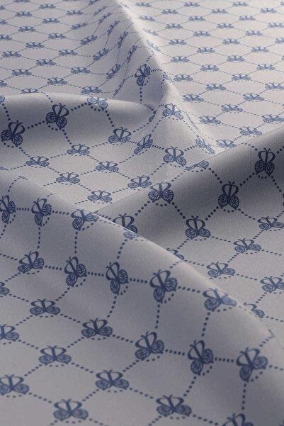 Bursa İpek Μωρό μεταξωτό μαντήλι με μπλε πεταλούδα