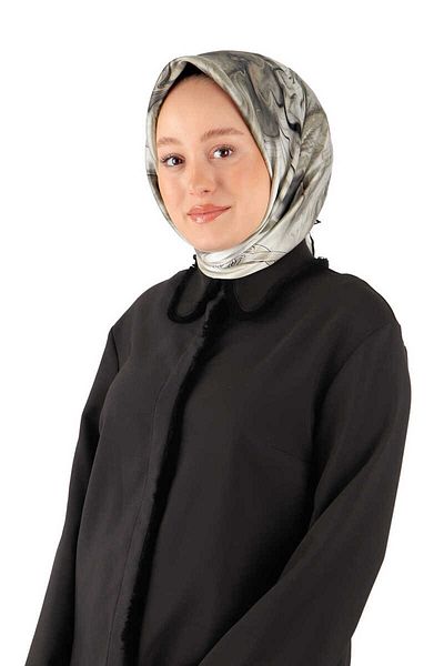 Bursa İpek Sura Silk Patterned Stone Belt Scarf