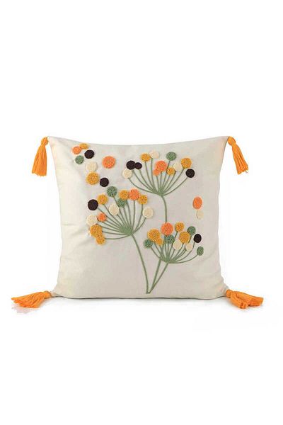 Bursa İpek Green Punch Throw Pillow - Comfortable Cut