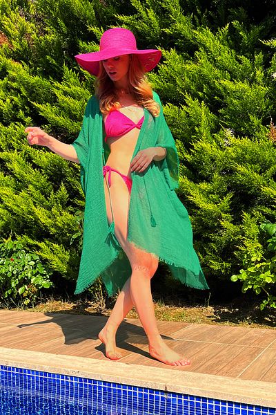 VAGGON Women's Green Tie Pareo Prmx2533