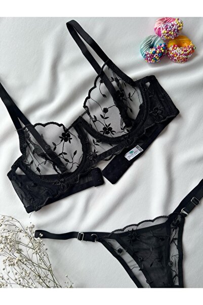 Ht Sağlık Floral Bra Set Bralet Set