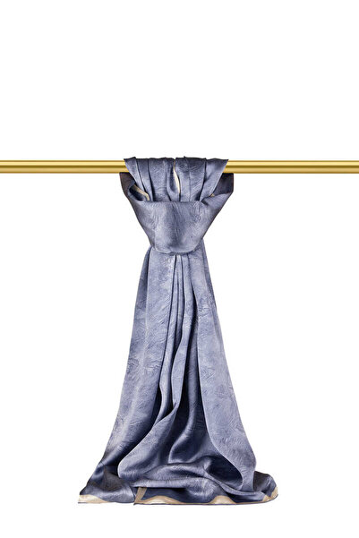 Bursa İpek Şal de mătase cu model de perie indigo