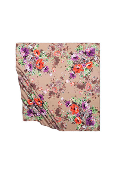 Bursa İpek Μεταξένιο μαντήλι με μοτίβο Camel Geranium