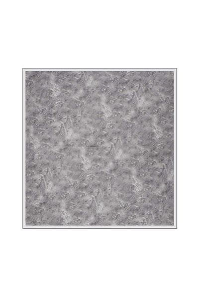 Bursa İpek Silk Gray Brush Scarf