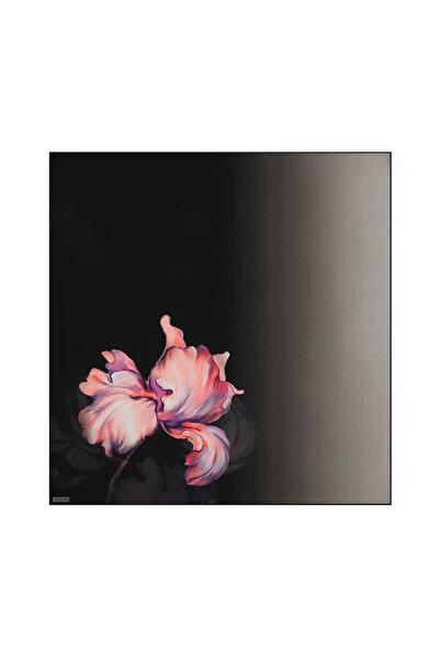 Bursa İpek Μεταξωτό μαντίλι με ροζ ιβουάρ μοτίβο