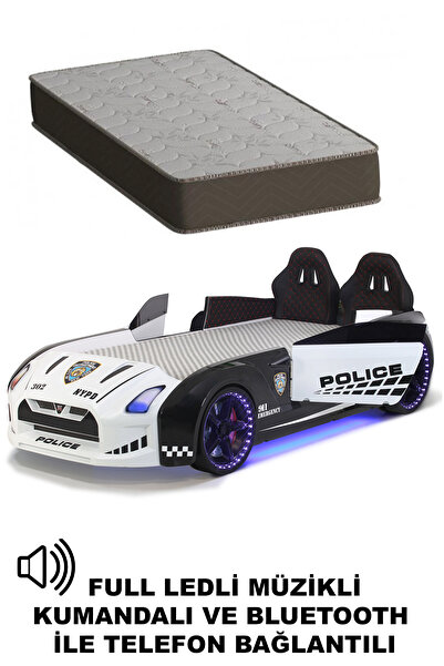 Ferramini Polis Arabalı Yatak Kapıları Açılan GTR Full Ledli Kumandalı ve Müz...