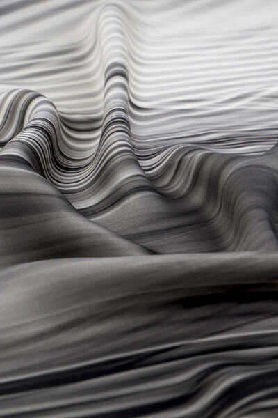 Bursa İpek Γκρι μεταξωτό φουλάρι - Sura με μοτίβο ουράνιου τόξου