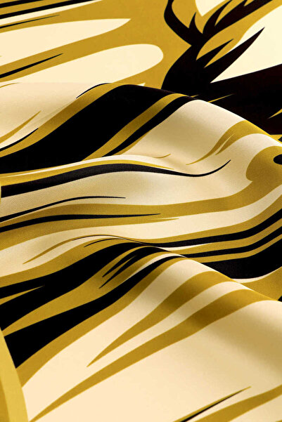 Bursa İpek Μεταξωτό μαντήλι Acid Green Nilsu με σχέδιο Twill