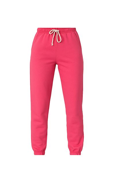 VAGGON Women's Fuchia Basic Sweatpants with Elastic Waist and Legs Prmx5902