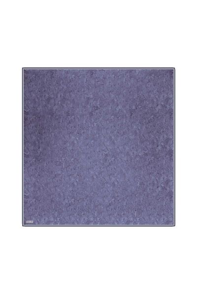 Bursa İpek Indigo Twill Silk Scarf - Brush Pattern