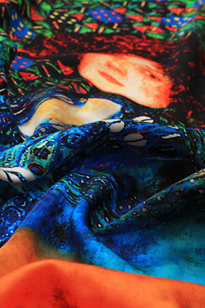 Bursa İpek Water Green Emile Flöge Silky Handkerchief