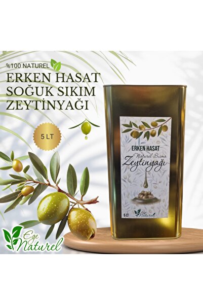 Ege Naturel gıda Erken Hasat Soğuk Sıkım Ege Naturel Sızma Zeytinyağı 0,5 Diz...