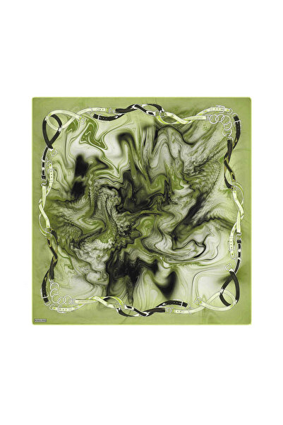 Bursa İpek Eșarfă cu model Sura Silk Green Belt