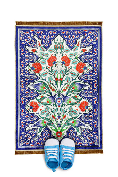 Bursa İpek Saks Kadife Çocuk Seccadesi Ve Oyun Halısı