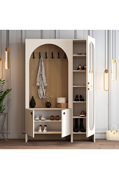 Variant Mobilya Palermo KM Portmanto V109 - Gölge Çizgili Meşe