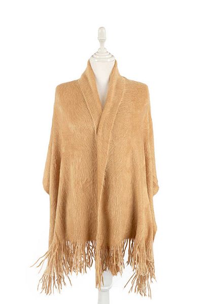Bursa İpek Beige Angora Shawl