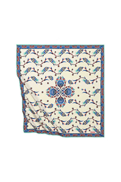 Bursa İpek Eșarfă mătăsoasă cu model de lalele Mint Row