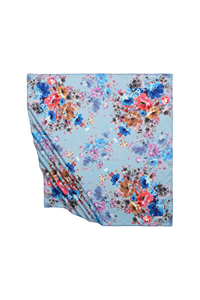 Bursa İpek Μεταξένιο μαντίλι με μοτίβο γαλανιάς τιρκουάζ