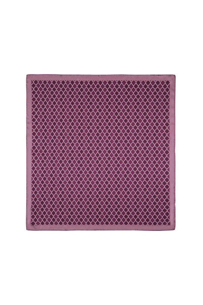 Bursa İpek Eșarfă de mătase cu monogramă prune