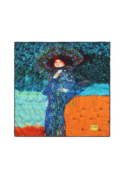 Bursa İpek Water Green Emile Flöge Silky Handkerchief