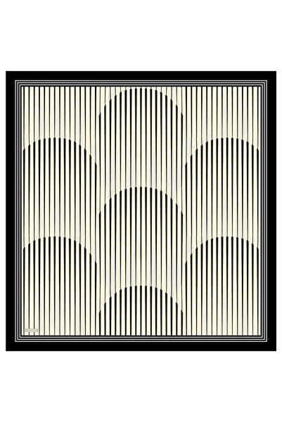 Bursa İpek Ecru Dila Pattern Sura Silk Scarf