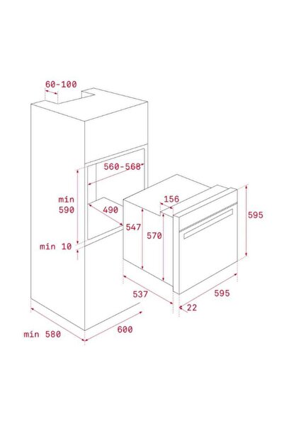 Teka Siyah Set ( HLB 840 SS Ankastre Fırın - ML 820 BIS Ankastre Mikrodalga Fırın )