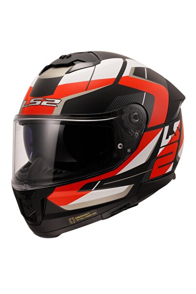 LS2 KASK STREAM 2 ROAD MAT SİYAH-KIRMIZI-BEYAZ-GRİ