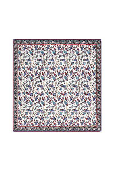 Bursa İpek Μαύρο μαλακό κασκόλ με σχέδιο Ανατολίας