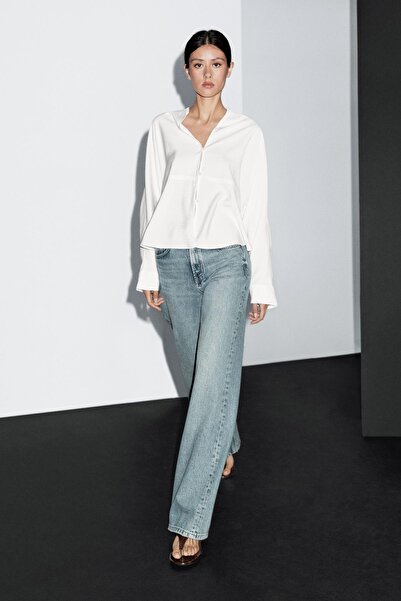 Massimo Dutti Önü dikişli hakim yaka gömlek