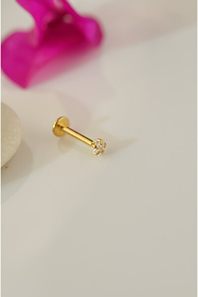 Sacce Scarves&Accessories Çelik Tektaş Yıldız Tragus Piercingi Helix Kıkırdak Lob