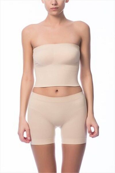 NBB Jambiere scurte de damă fără cusături - culoarea pielii, model 2029